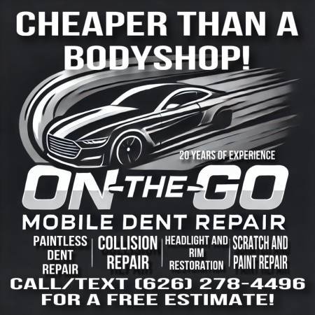 On-the-Go Mobile Dent and Paint Repair, Cheaper Than a Bodyshop