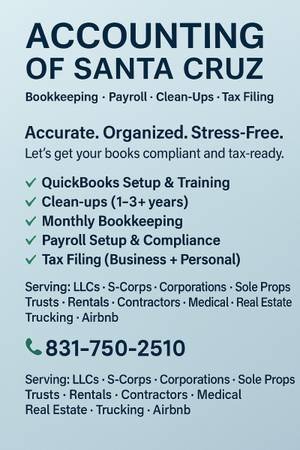 Bookkeeping, Accounting, Business &amp; Personal Tax Filing (Los Angeles)