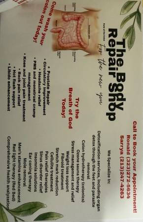 Body Repair Shop (Holistic services) Travel services available (Los Angeles)