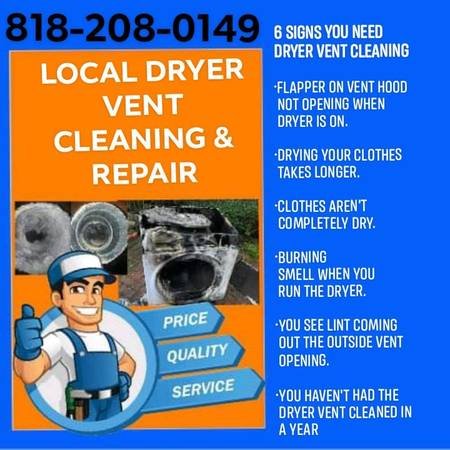 Dryer Vent Cleaning, Dryer Repair, Dryer Vent Replacement (Duct Cleaning, Lint Removal, Overheating Dryer?)