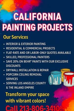 California Painting Projects - Full Home Makeovers Start Here! (Los Angeles)