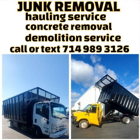 Junk Removal, Trash Pickup, Hauling Service, Trash Removal, Demolition (All Areas Los Angeles, Same Day Service 714-989-3126)