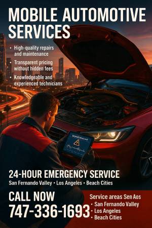 Automotive Services Mobile Mechanic - Cars RV Roadside Assistance (palmdale)